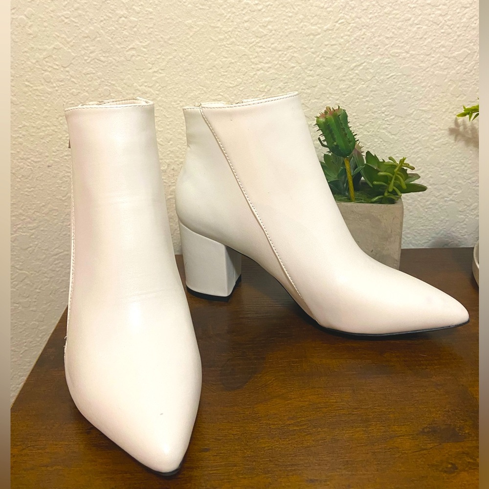 White Ankle Booties